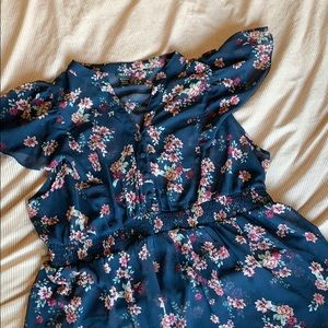 Torrid Sheer Floral Blouse